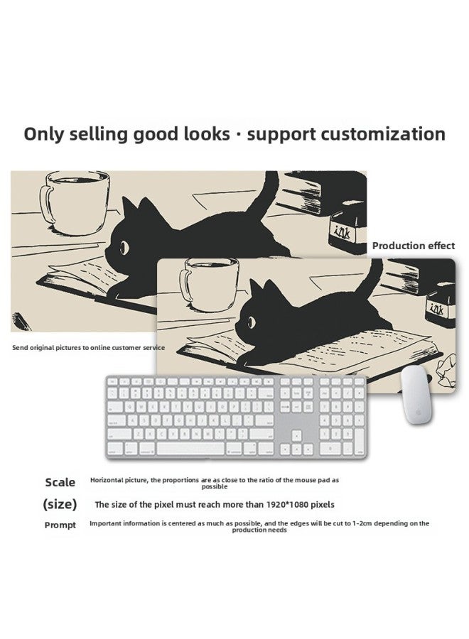 Shortcut Mouse Pad Oversized Computer PS Office Wps Learning Shortcut Thickened Non-slip Mouse Pad Customization-Color:50*100*0.3-Pattern:To Map Custom - Image 1