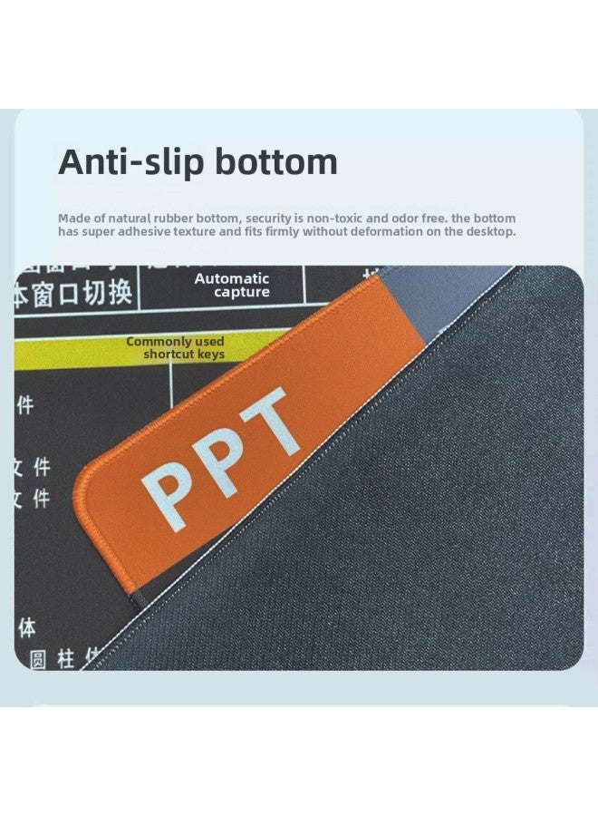 Shortcut Mouse Pad Oversized Computer PS Office Wps Learning Shortcut Thickened Non-slip Mouse Pad Customization-Color:50*100*0.3-Pattern:To Map Custom - Image 5