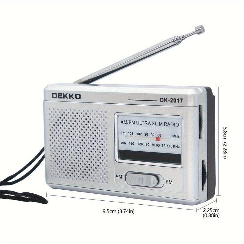 Black Classic AM FM Shortwave Transistor Radio for Seniors Home Use - Image 2