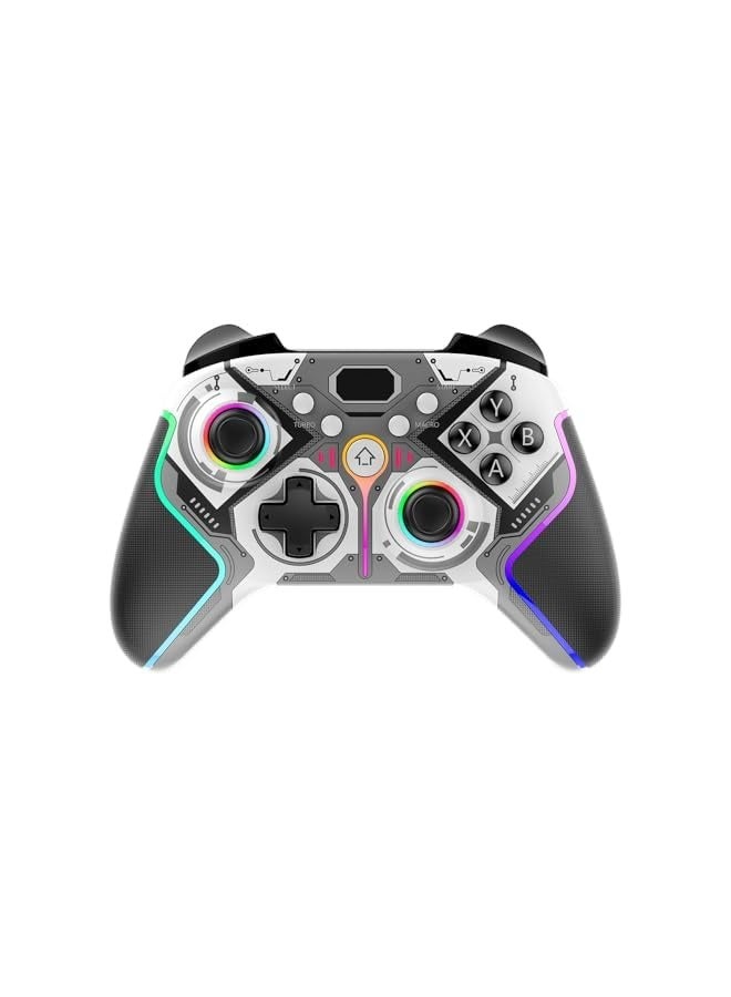 Wireless Gaming Controller for Windows PC,Switch,Android,PC Controller With LED Backlight Dual Vibration Motors, Dual Connection Modes,Plug and Play (black)