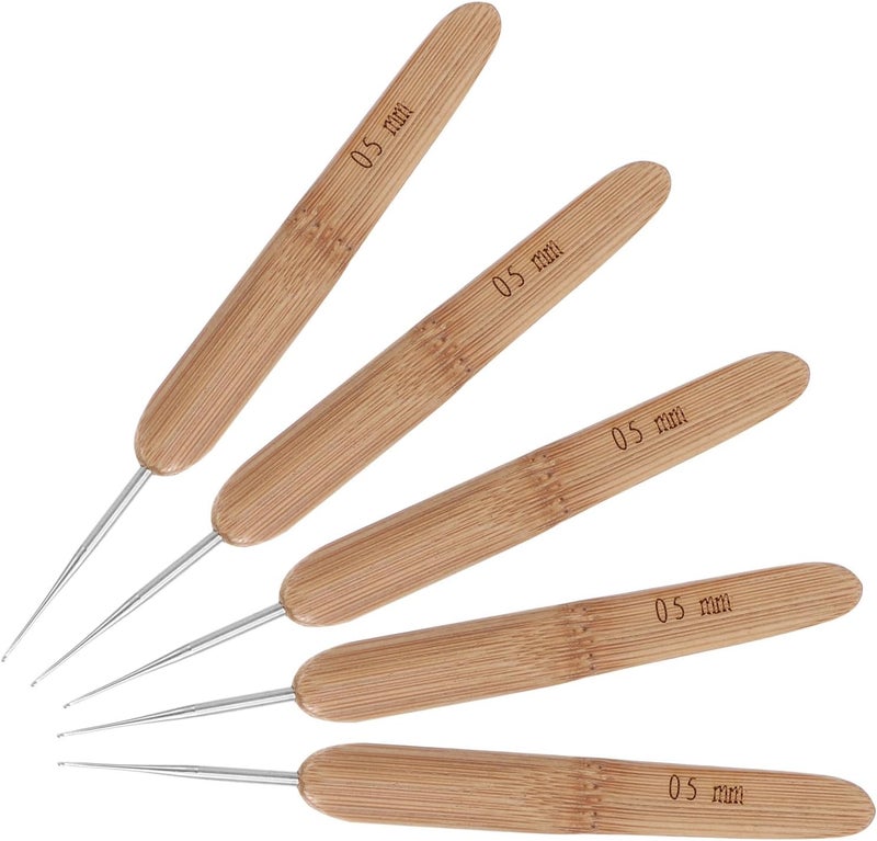 ABOOFAN 5Mm Single Head Hair Dreadlocks Crochet Hook Needle for Braid Craft with Handle, Hairdressing Tool Suitable for Professional and Home Use - Image 1