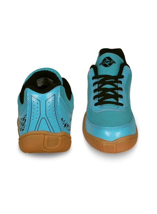 نيفيا حذاء فلاش 2.0 للرجال، مصنوع من جلد صناعي PVC وشبك، نعل أوسط من إسفنج مزدوج، نعل خارجي دائري بنمط متعرج لا يترك أثراً (أزرق)، مقاس 6 بريطاني - Image 5