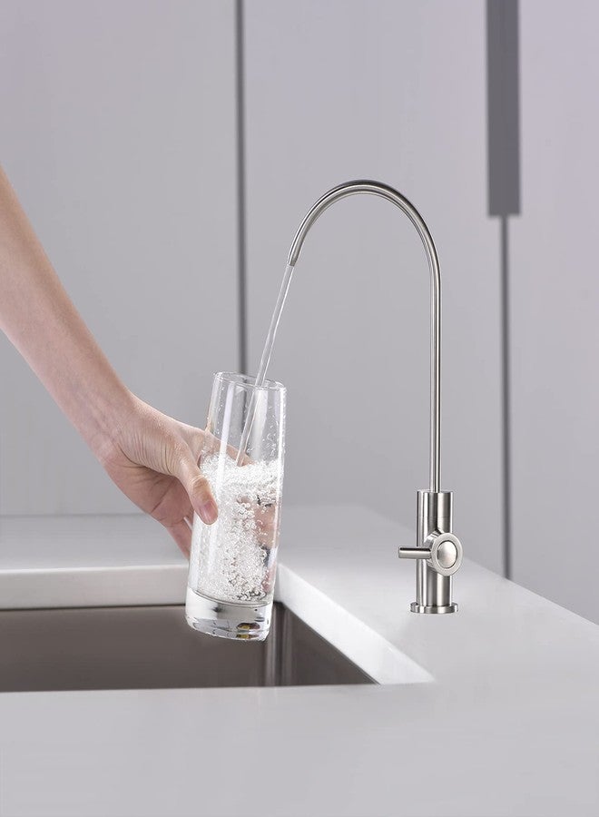 Kablle Drinking Water Faucet for Kitchen Sink, Reverse Osmosis Water Filtration Faucet for Bar Sink, Brushed Nickel and Stainless Steel, B06 - Image 2