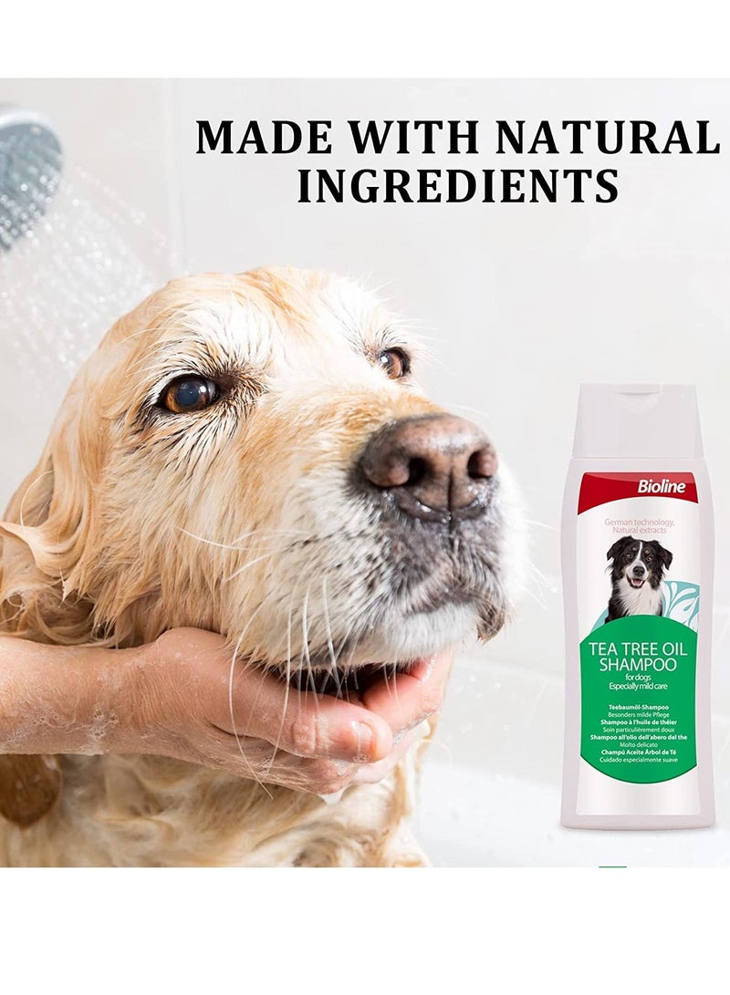 Bioline شامبو للكلاب بزيت شجرة الشاي للكلاب ذات البشرة الحساسة والحكة 250 مل - Image 5