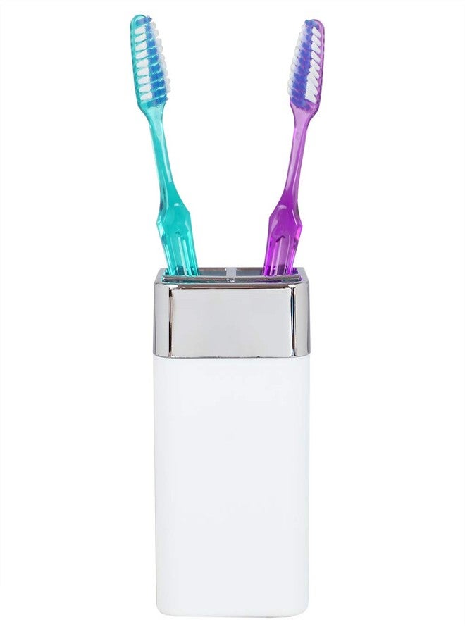 Home Basics TH35012 Toothbrush Holder, White - Image 2
