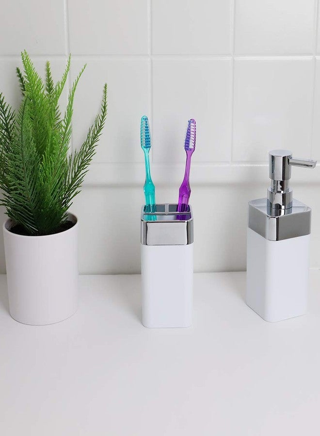 Home Basics TH35012 Toothbrush Holder, White - Image 5