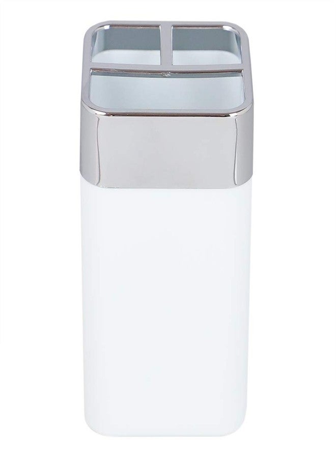 Home Basics TH35012 Toothbrush Holder, White - Image 3