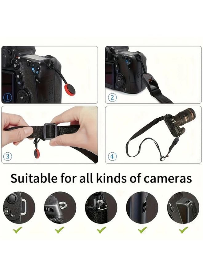 حزام كاميرا أسود قابل للتعديل لكانون نيكون سوني كاميرات ميرورليس دعم للرقص والمعصم والكتف - Image 4