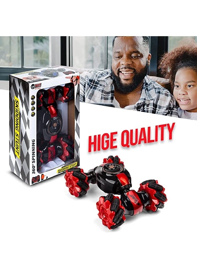 اتش اس تي سيارة بهلوانية قادرة على التشقلب المزدوج والانزلاق الفائق بجهاز تحكم عن بعد للأطفال أحمر 29.5 × 11 × 58 سم LH-C026-R - Image 2