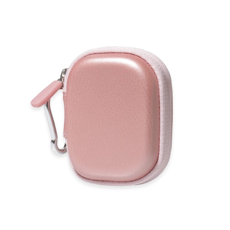 CaseSack Case for TAGRY X08 Bluetooth Headphones True Wireless Earbuds 60H, mesh Pocket for Charge Cable (Rose Gold) - Image 2