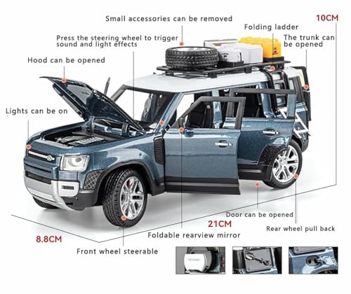 Magicwand Die-Cast 1:24 Scale 2024 Defen.der Guards【Colors as Per Stock】【Petrol Pump & Accesories Shown are Included】 Large with 6 Openable Doors,Lights & Music【Pack of 1】 - Image 2