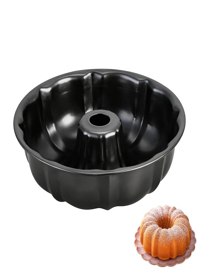 Fevbcnrj Bundt Cake Pan, 9.5 Inch Non-Stick Bundt Cake Baking Pan, Durable Fluted Tube Round Baking Pans, Heavy Duty Carbon Steel, Easy Release and Cleanup, Ideal for Home, Holidays and Party - Image 1