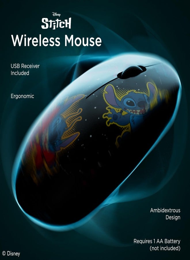 iJoy Disney Lilo and Stitch Wireless Mouse, Bluetooth Ergonomic Mouse Computer Accessories for Laptop Computer or Mini PC and Stitch Gifts for Women, Men, and All Fans of Stitch Stuff (Stitch Galaxy) - Image 2