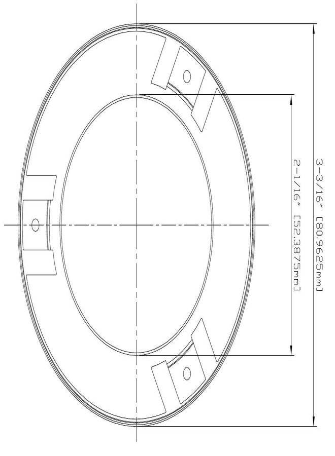 Tyco LFII White Flat Cover Plate - 139 Degrees - Image 3