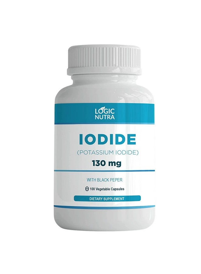 Logic Nutra Iodine (Potassium Iodide) 130 mcg with 100 Vegetable Capsules to Support The Thyroid and Maintain Healthy Cellular Metabolism - Image 1