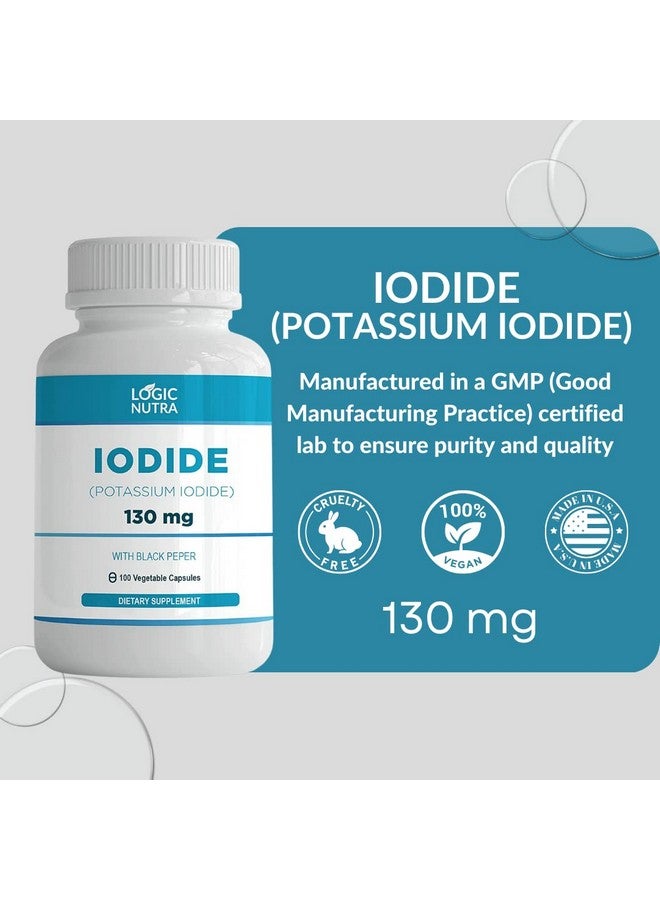 Logic Nutra Iodine (Potassium Iodide) 130 mcg with 100 Vegetable Capsules to Support The Thyroid and Maintain Healthy Cellular Metabolism - Image 5