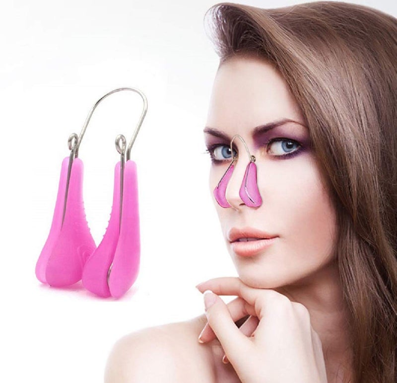 Nose Shaper Clip Nose Lifter Nose Beauty Up Lifting Tool Soft Safety Silicone Rhinoplasty Nose Bridge Straightener Corrector Slimming Device for Wide Crooked Nose Women Purple