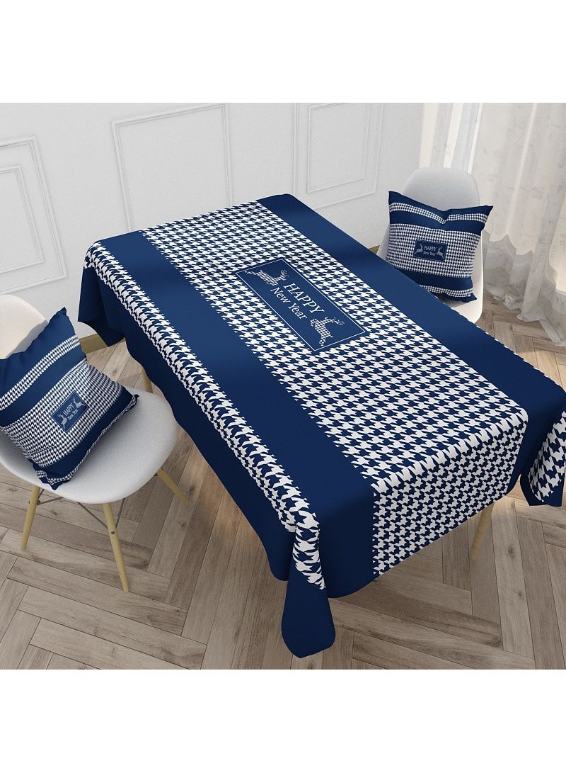 NIBEMINENT Simple Style Print Anti-Fouling Table Cloth Multicolour 140x240cm - Image 1