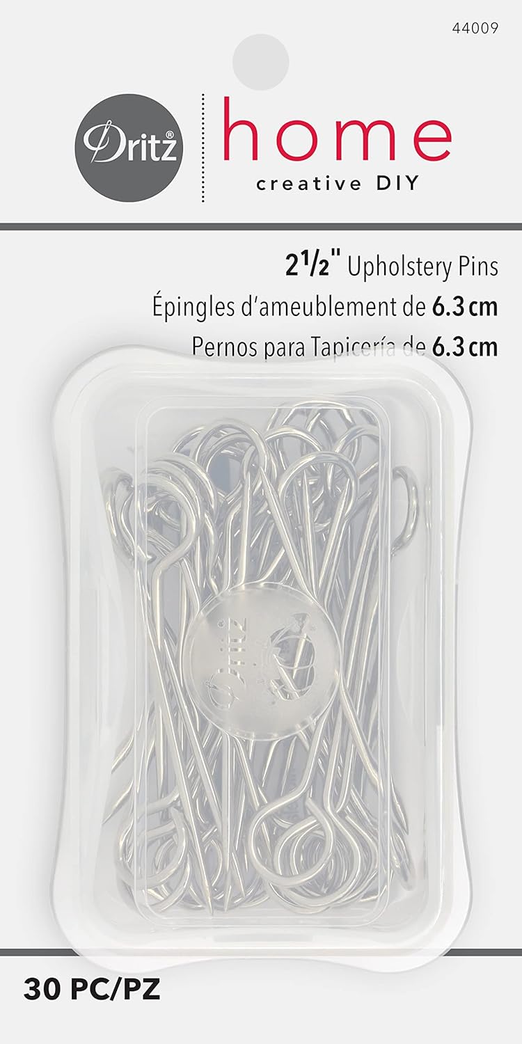 Dritz Home 44009 Upholstery Pins 212Inch 30Piece Nickel - Image 1