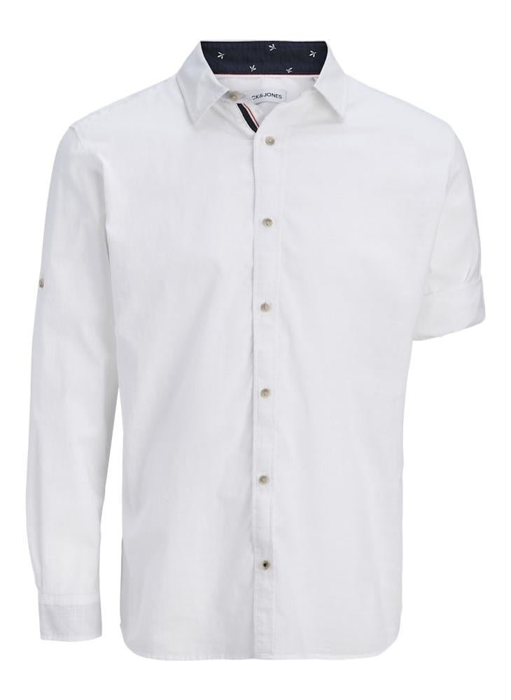 JACK & JONES JJHENRY Slub detail long sleeve shirt - Image 5