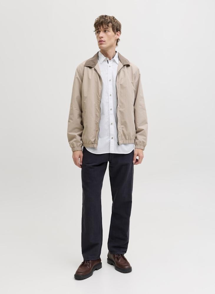 JACK & JONES JJHENRY Slub detail long sleeve shirt - Image 4