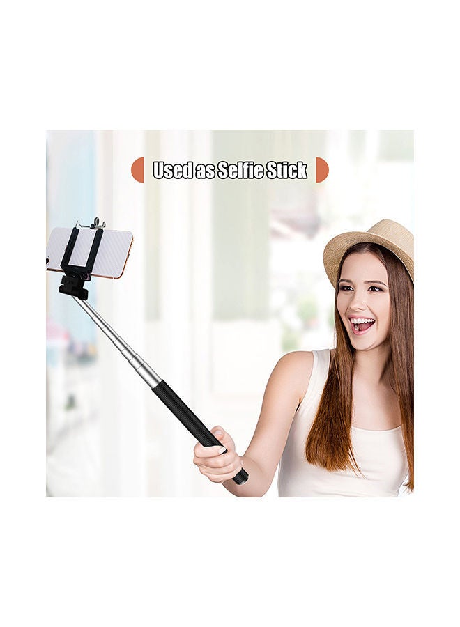 NIBEMINENT 3500-6500K Temperature Dimmable LED Ring Light With Tripods Phone Holder Black & White  - Image 3