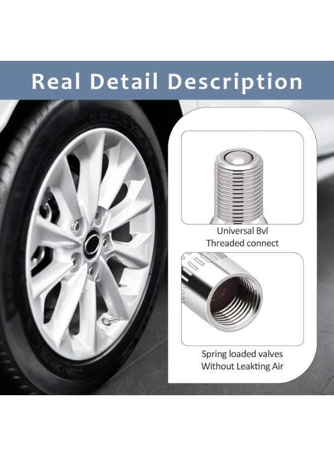 SUNSAR 4 Pcs Tire Valve Stem Extenders, 27mm Rust-Resistant Heavy Duty Valve Caps with Universal Fit for Car, Motorcycle & Truck - Image 3