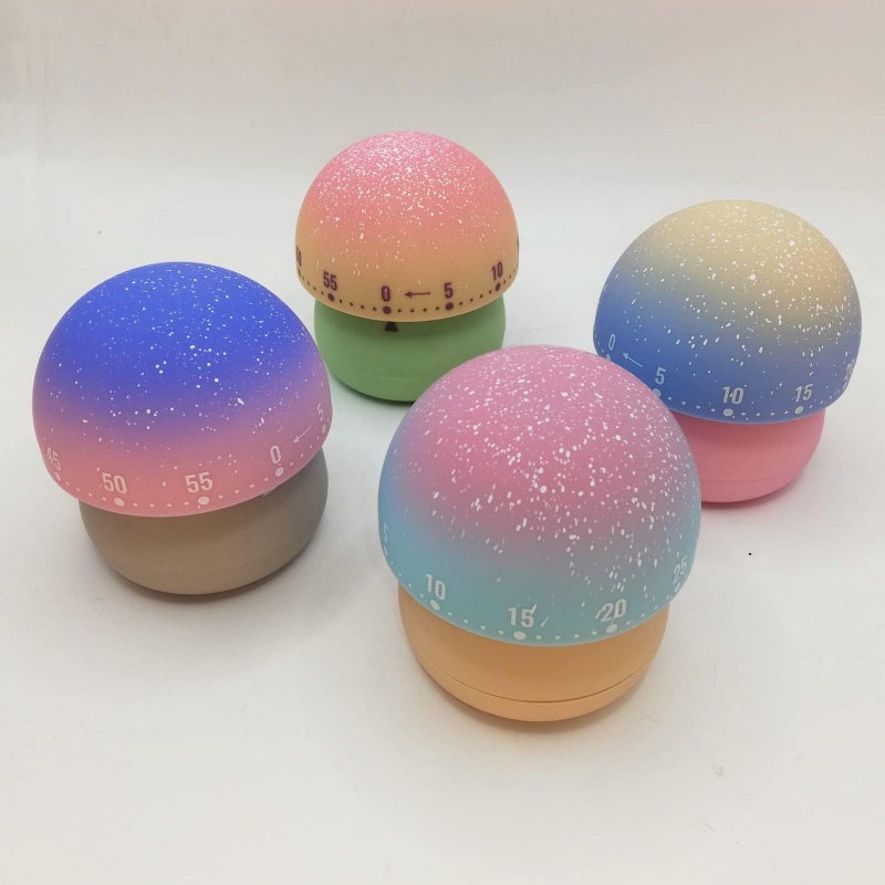 مؤقت مطبخ ميكانيكي، مؤقت فطر لطيف للأطفال، مؤقت يدوي عد تنازلي لمدة 60 دقيقة للفصول الدراسية والمنزل والدراسة والطبخ (اللون: أخضر) - Image 2