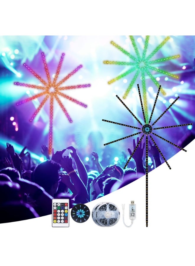 Smart LED Firework Lights - RGB Decorative Firework String Lights with App & Remote Control, Music Sync, DIY Modes, USB Powered Indoor & Outdoor Party Lights - Image 5