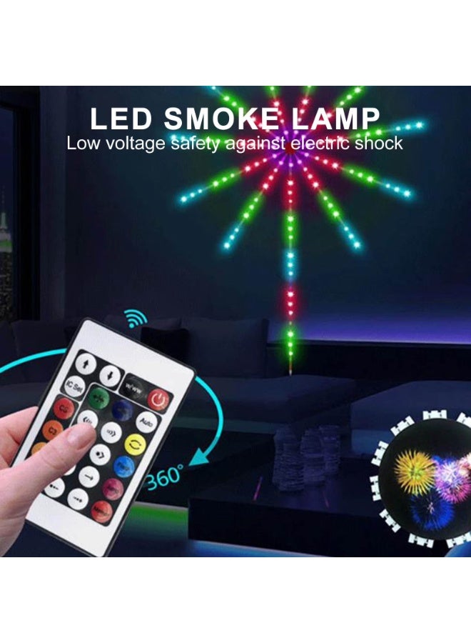 Smart LED Firework Lights - RGB Decorative Firework String Lights with App & Remote Control, Music Sync, DIY Modes, USB Powered Indoor & Outdoor Party Lights - Image 3