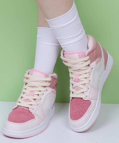 Handshop Wide Flat Athletic Shoelaces 5/16"(2 Pair) - Shoe Laces for Sneakers and Casual Shoes Replacements Beige+Off White 51 inch (130cm) - Image 3