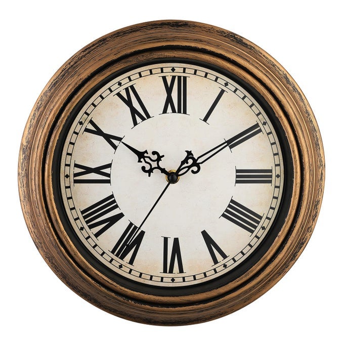 RETRO WALL CLOCK 12 NON TICKING CLASSIC SILENT VINTAGE WALL CLOCKS DECORATIVE KITCHEN LIVING ROOM BEDROOM ROMAN NUMERALS BATTERY OPERATED