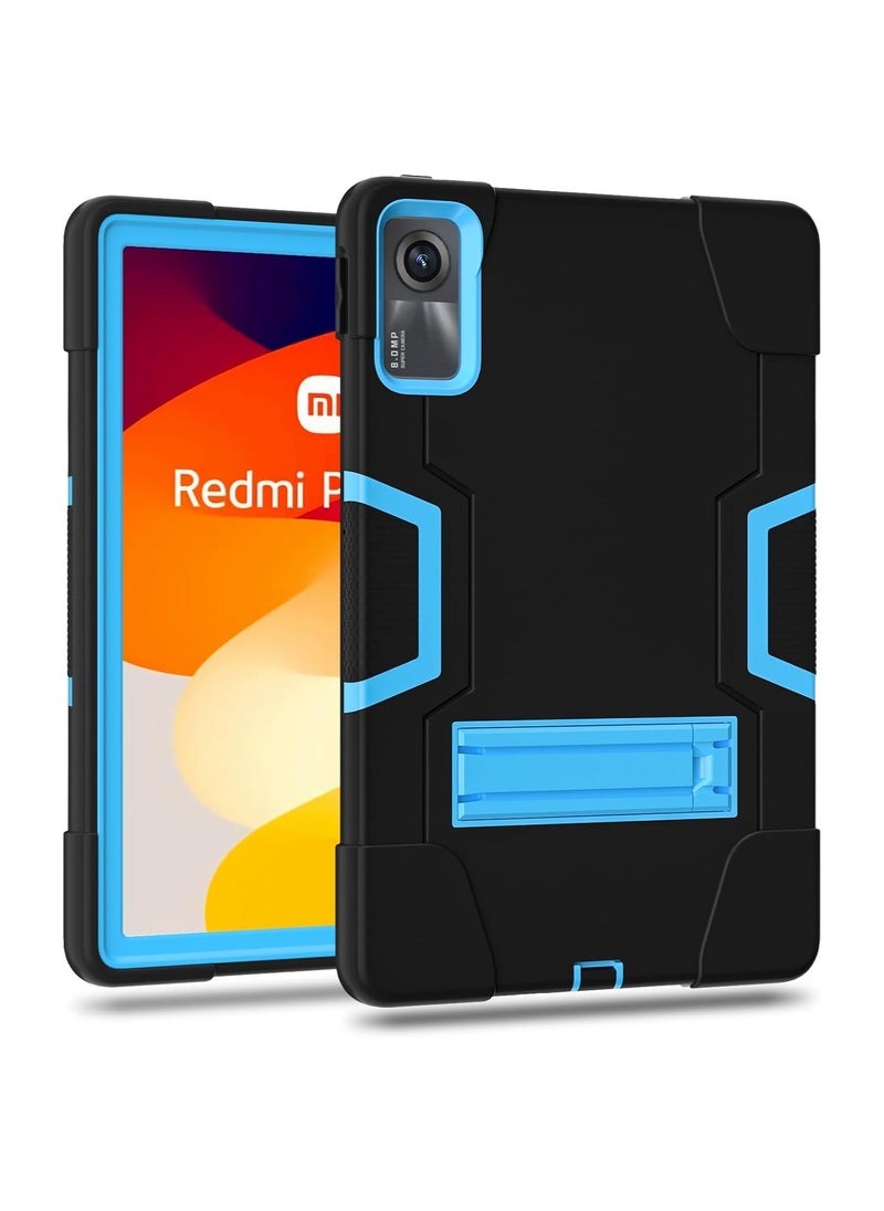 جنرال - غطاء حافظة لجهاز Xiaomi Redmi Pad SE بقياس 11 بوصة، نحيف وقوي مضاد للصدمات مع حافظة واقية صلبة مدمجة ومقاومة للصدمات مع حامل مدمج لـ Redmi Pad SE 11 في عام 2023. - Image 1