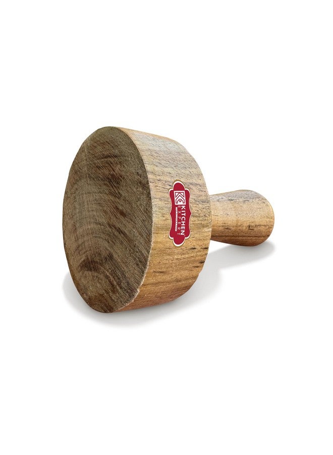 KITCHEN EXPERT, THE KITCHEN'S BEST Kitchen Expert Wooden Hand Masher | Single Block/Jointless Wood | Paratha Seakni | Roti Presser | Potato/Pav Bhaji Masher | 1 Pc - Image 4