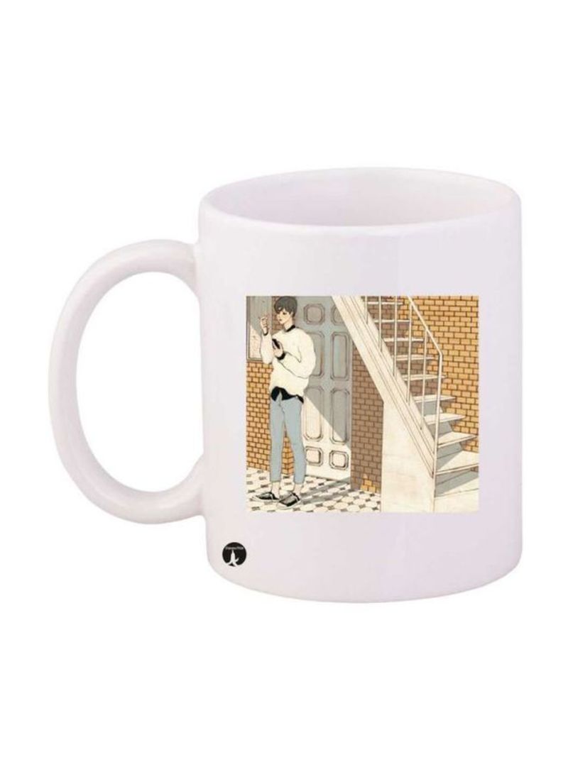 RKN Boy Printed Mug White/Beige/Brown Standard Size