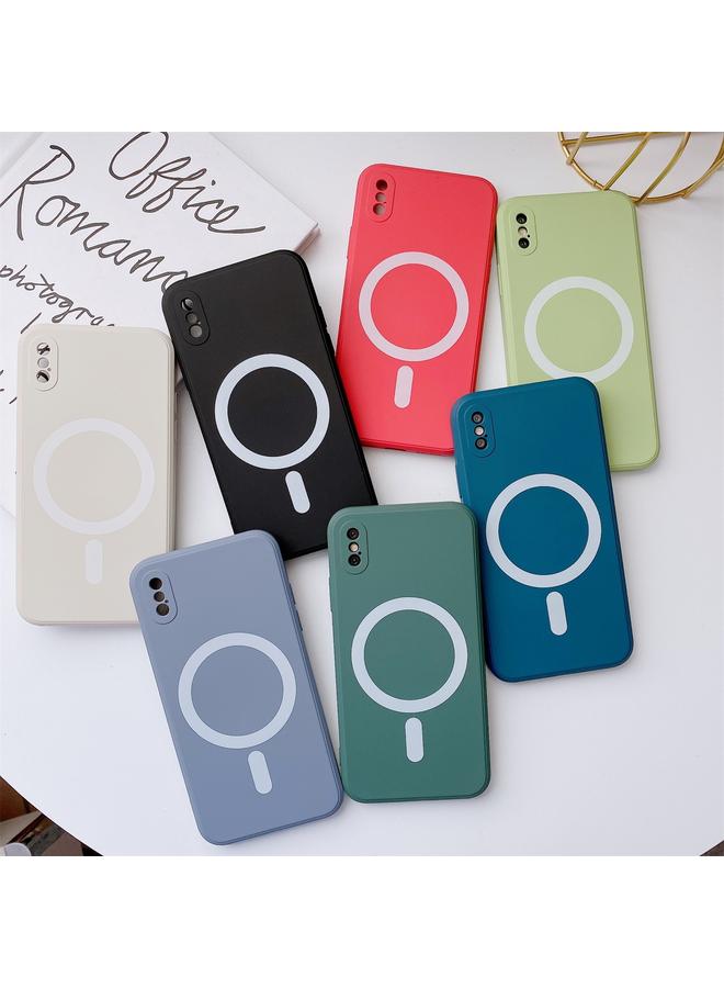 S-TOP Case For iPhone XS Max Liquid Silicone Full Coverage Shockproof Magsafe Case - Image 2