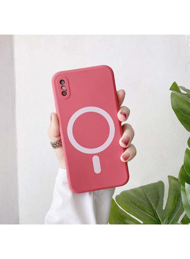 S-TOP Case For iPhone XS Max Liquid Silicone Full Coverage Shockproof Magsafe Case - Image 1