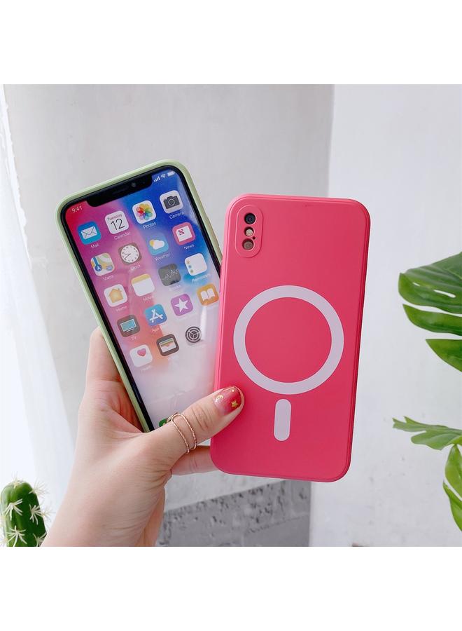 S-TOP Case For iPhone XS Max Liquid Silicone Full Coverage Shockproof Magsafe Case - Image 5