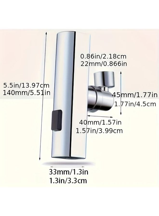 Universal Multifunctional RV Kitchen Sink Faucet Adapter Silvery Three Outlet Mode - Image 4