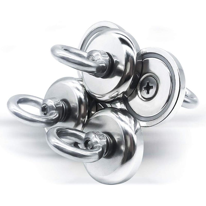 FINDMAG 10 Pack Heavy Duty Magnets, Silver Strong Magnetic Hooks with Countersunk Hole Eyebolt, Neodymium Magnets Countersunk for Home, Kitchen, Workplace, Office, Garage, Tool Storage, and More - Image 5