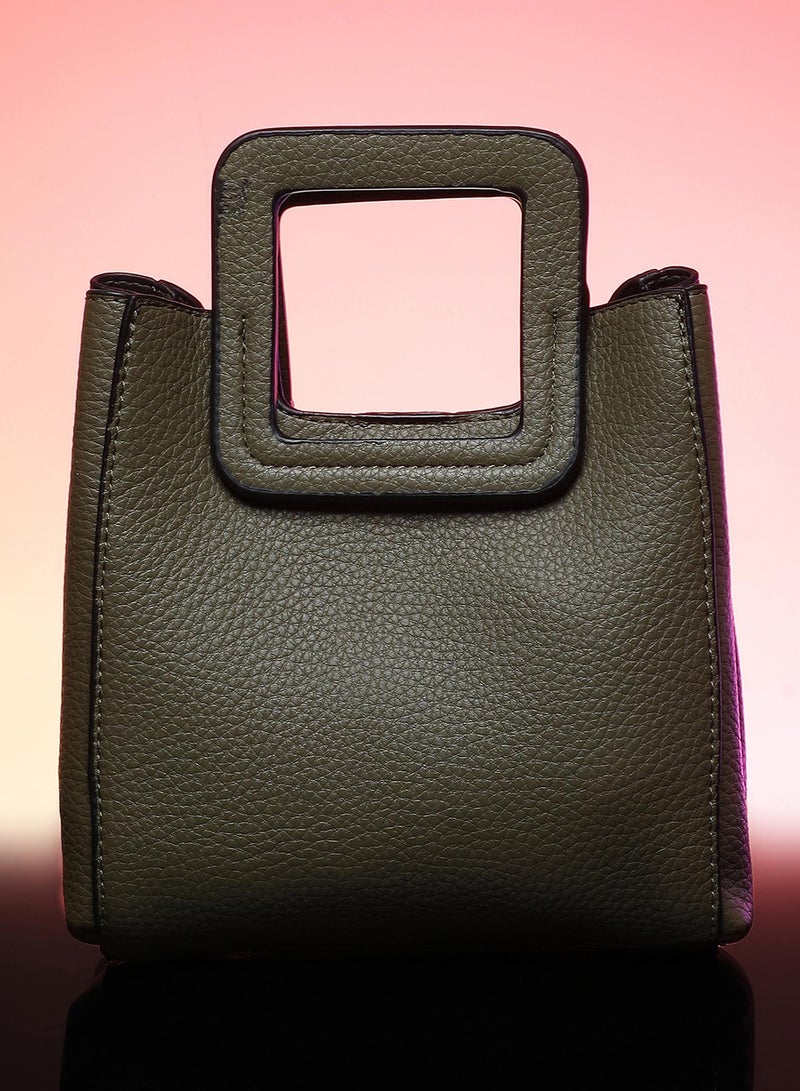 Haute Sauce Solid Zip Lock Regular Vegan Leather Hand Bag For Women  - Image 1