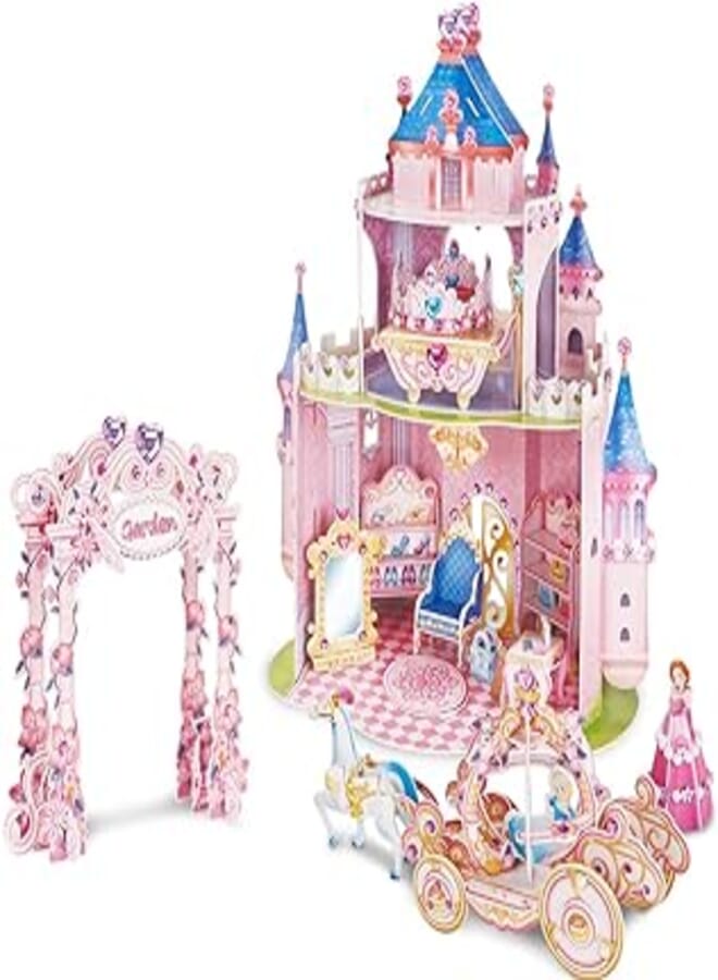 CubicFun CubicFun 3D Mosaic Sticky Princess Puzzle Dollhouse Crystal Craft Kits for Girls and Adult, Princess Secret Garden