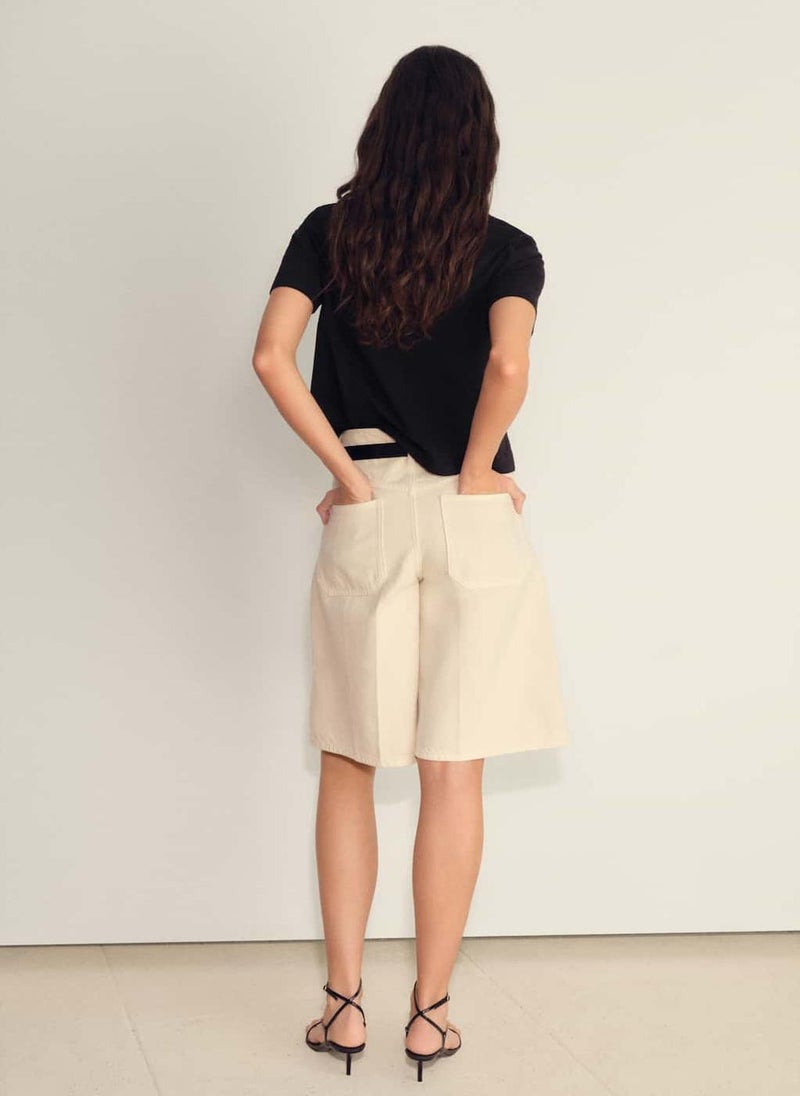 MANGO Contrasting Collar Cotton T-Shirt - Image 2