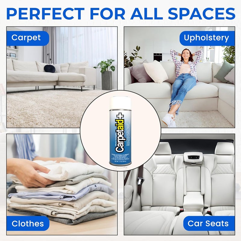 مزيل بقع السجاد Carpet Aid - محلول تنظيف السجاد ومنظف الأثاث للبقع العنيدة مثل آثار الأقدام والأوساخ والزيوت وحوادث الحيوانات الأليفة وانسكابات النبيذ - علبة قابلة لإعادة التدوير 100% (10 أونصة) - Image 5