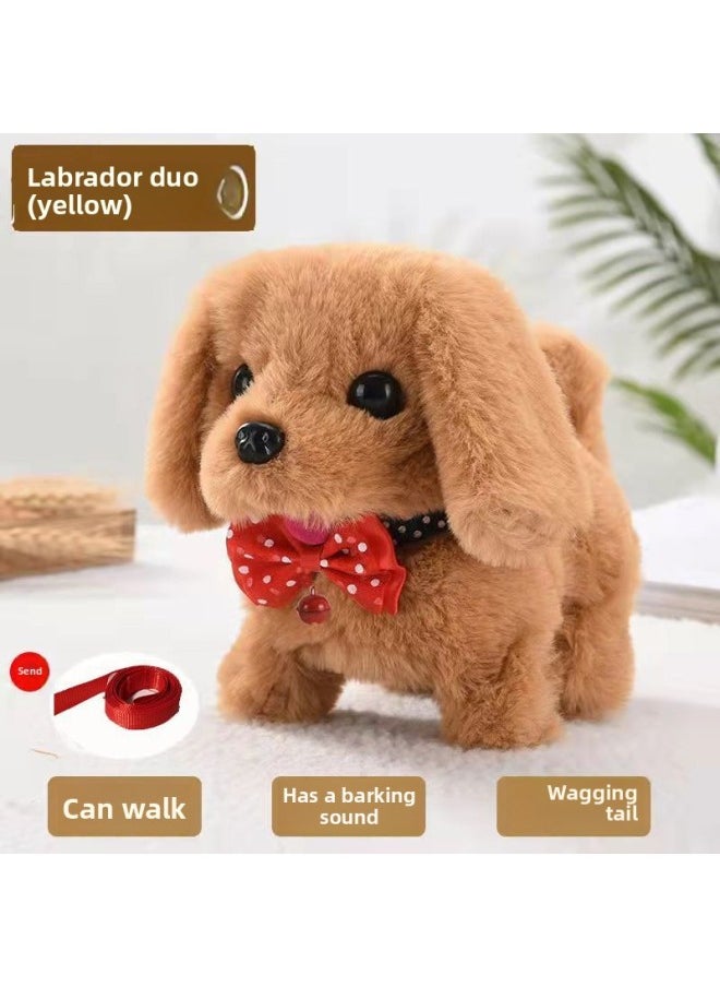 # Plush Electric Puppy Children's Toy Husky Dog Can Walk And Call For Voice Baby Boys And Girls-Color:Motor Yellow [free 3 Jewelry Packages]✦-Specifications:+[ordinary Capacity Battery]✦  - Image 1
