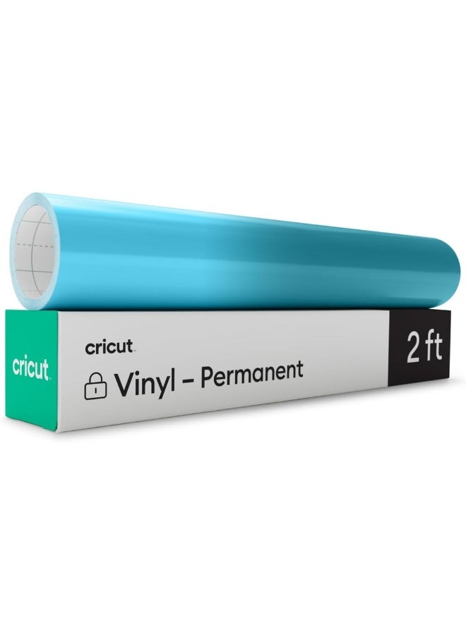 Cricut Cold-Activated Colour Changing Vinyl (Permanent)  Light Blue <-> Turquoise  30.5Cmx61Cm (12"x24")  Self Adhesive Vinyl Roll  For All Cutting Machines - Image 1