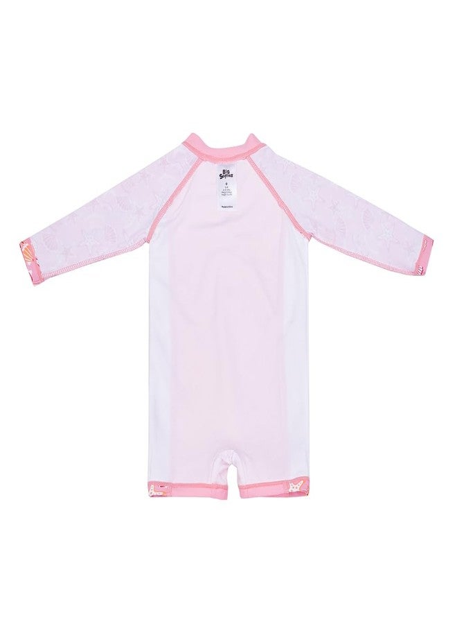 Big Softies Baby Girl 2 Piece Swim Wear-Pink, Size-00|Swimming Costume|Swim Suit|Design-Starfish|Combo of 2 Pc Pack Chlorine & Salt Water Friendly|UPF 50+|for 3-6 Months Girls - Image 4