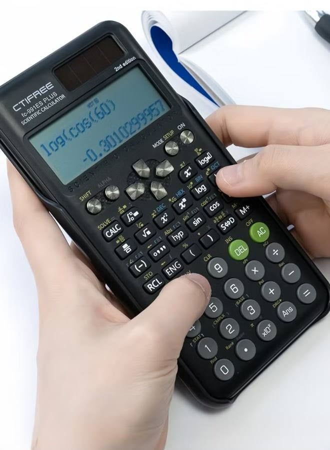 آلة حاسبة علمية متعددة الوظائف fc-991ES Plus الإصدار الثاني باللون الأسود - Image 5