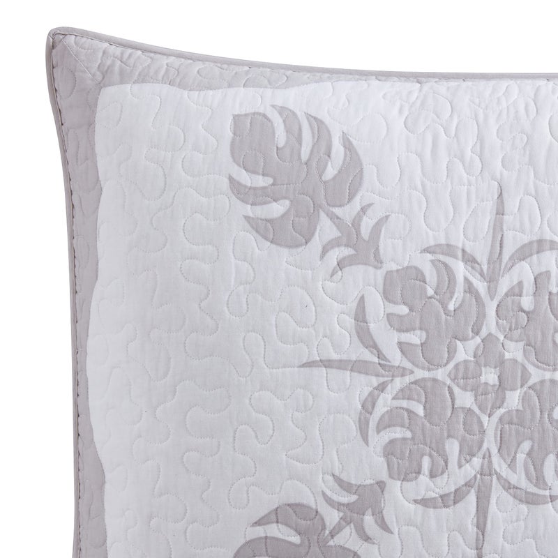 Tommy Bahama - Standard Sham  Cotton Bedding with Envelope Closure  Breathable Home Decor (Molokai Grey  21x27) - Image 3