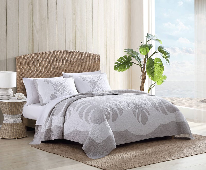 Tommy Bahama - Standard Sham  Cotton Bedding with Envelope Closure  Breathable Home Decor (Molokai Grey  21x27) - Image 5